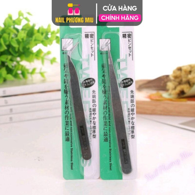 Nhíp Trắng Gắp Charm Đá, Nối Mi, Gắp Mụn Đầu Thẳng Và Cong, Thép Không Gỉ Siêu Nhỏ, 11x0.8cm, Dùng Làm Nail, Gắp Đính Đá Đa Năng