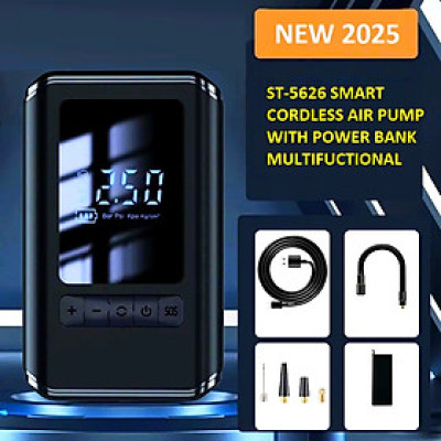 Máy Bơm Lốp Xe Điện 130PSI MH LED Thông Minh Pin Sạc Nhỏ Gọn Mạnh Mẽ Tự Động Ngắt Khi Đủ Hơi