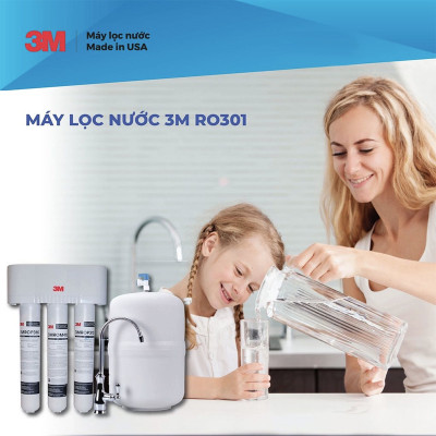 Máy Lọc Nước 3M RO301 Công Nghệ RO Cao Cấp Không Dùng Điện - Hàng Chính Hãng 3M, Nhập Khẩu Mỹ
