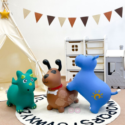 Thú nhún cho bé Umoo UM-10152 an toàn độ bền cao thiết kế bằng phẳng có độ ma sát chất liệu cao su cao cấp - Tặng kèm bơm tiện lợi