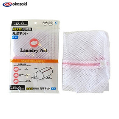 Túi lưới giặt quần áo dạng ống Okazaki 42x52cm - Hàng Nội Địa Nhật Bản