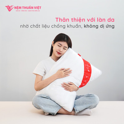 Ruột Gối Nằm Lông Vũ Airy Thuần Việt - Sợi Lông Vũ Nhân Tạo Microfiber Êm Ái Chuẩn Khách Sạn 5 Sao