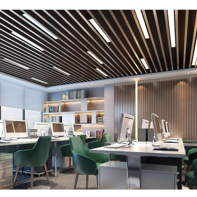 Đèn thả TEZ khung nhôm ánh sáng trắng trang trí văn phòng hiện đại