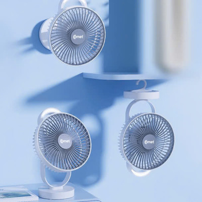 Quạt Sạc Tích Điện COMET CRF1606 treo tường, để bàn siêu tiện lợi Hàng Chính Hãng 