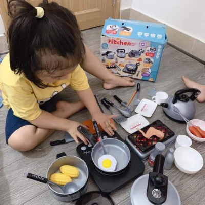 Đồ Chơi Nhà Bếp Nấu Ăn 36 Món Đồ Chơi Giáo Dục Phát Triển Kỹ năng Cho Trẻ Em