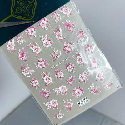 Hình Dán Móng Sticker 5D Lụa Tổng Hợp Cao Cấp Trang Trí Làm Nail Hoạt Hình, Gấu Hồng, Mặt Thỏ, Bướm Cực Quang Siêu Xinh Nữ Women