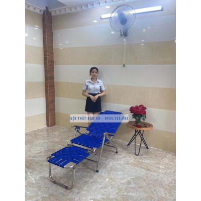 Ghế bố xếp khung inox dây dù cao cấp BẢO AN - giao hàng nhanh HCM