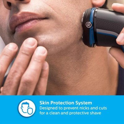 Máy cạo râu khô và ướt Philips AquaTouch S3122/51 - Hệ thống lưỡi cạo ComfortCut - Hàng Nhập Khẩu