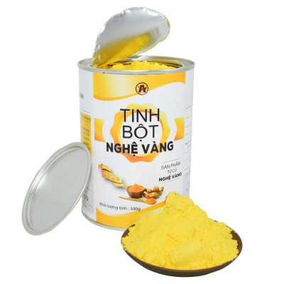 Tinh bột nghệ Vàng combo 2 lon (mỗi lon 500gr) - Làm đẹp da, giảm thâm nám