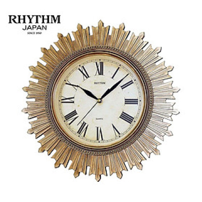 Đồng hồ Rhythm CMG887NR18,  Kt 37.0 x 37.0 x 4.3cm, Vỏ Polyresine. Dùng Pin.