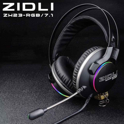 Tai nghe Gaming cao cấp ZIDLI ZH23 Mic 360 Ánh sáng Real RGB, Âm thanh vòm Sound 7.1 - Hàng Chính Hãng