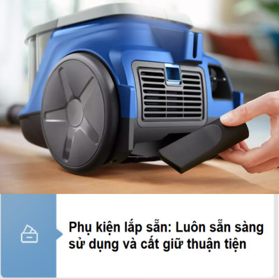 HÀNG CHÍNH HÃNG - Máy hút bụi không túi Serial 2000, thương hiệu Hà Lan cao cấp Philips - XB2022/81. Bảo hành 2 năm, công suất 1500W