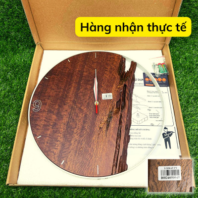 Đồng Hồ Treo Tường Chế Tác Kim Trôi Phong Cách Tối Giản - Sang Trọng Gỗ Mộc 100% Tự Nhiên DH12050151