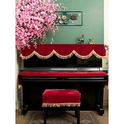 Khăn phủ đàn piano cơ đàn piano điện tử 88 phím phong cách Châu Âu cổ điển sang trọng chống bụi chống xước - Hàng chính hãng