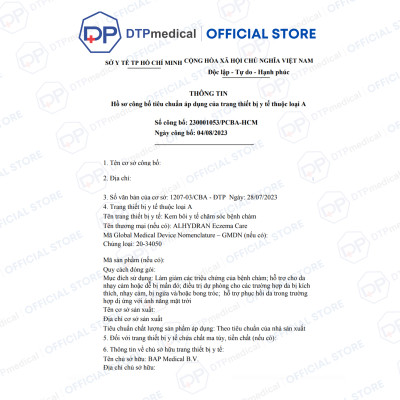 Kem bôi y tế ALHYDRAN Eczema Care 59ml làm giảm triệu chứng bệnh chàm, giảm ngứa, mẩn đỏ và cảm giác nóng rát