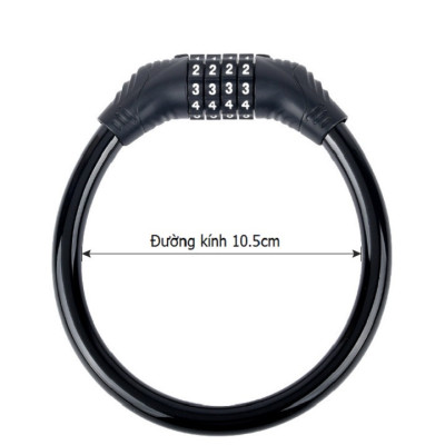 Khóa Xe Đạp Thể Thao Chống Trộm Khóa Dây Treo Yên Xe Đạp 4 Số Xoay Mã Khóa Tránh Mất Chìa Khóa- HÀNG CHÍNH HÃNG MINIIN