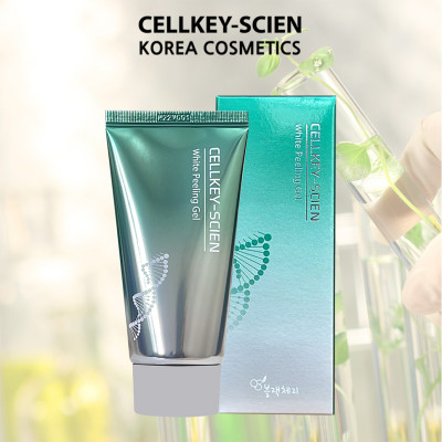 Tẩy Da Chết Mặt Tế Bào Gốc Thực Vật Lành Tính Làm Sạch Sâu Dịu Nhẹ Dưỡng Ẩm Sáng Da Cho Da Dầu Mụn Nhạy Cảm Cellkey-Scien White Peeling Gel (80ml)