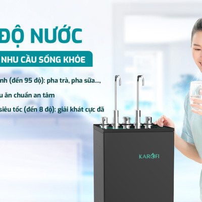 Máy lọc nước nóng lạnh RO Mỹ 11 lõi Karofi KAD-M68 - Giao trước lắp sau miễn phí toàn quốc - Bảo hành 36 tháng - Hàng chính hãng