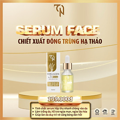 Serum Face Đông Trùng Hạ Thảo Collagen X3 Mỹ Phẩm Đông Anh Chính Hãng 15ml Serum Dưỡng Ẩm Giảm Mụn Làm Trắng Da
