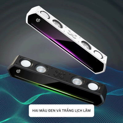 Loa bluetooth JK-1119, Loa Máy Tính Gaming Soundbar Để Bàn Led RGB Âm Bass Mạnh Mẽ + tặng dây 3.5 - Hàng nhập khẩu
