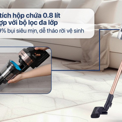 Máy hút bụi không dây Samsung VS15A60AGR7/SV - Hàng Chính Hãng