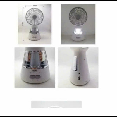 Quạt Tích Điện 3 Chế Độ, Kèm Đèn LED Siêu Sáng, Pin Dùng 3-5h Tùy Tốc Độ - HÀNG CHÍNH HÃNG MINIIN