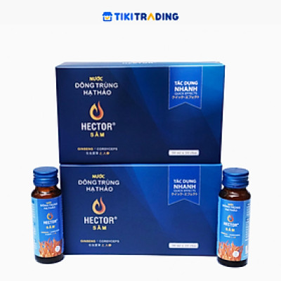 Thực phẩm chức năng - Tăng lực nhanh - Đông trùng hạ thảo Hector Sâm (Combo 2 hộp 20 chai) Dạng Nước, Uống Trực Tiếp, Tăng Cường Sinh Lý Nam Nữ, Phục Hồi Sức Khỏe, Nam, Nữ, Người Lớn Tuổi Đều Dùng Được (50ml/chai)