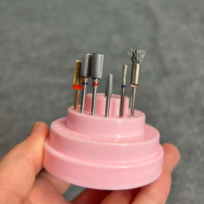 Combo 5 Đầu Mài Titan Đa Năng Mạ Vàng Tặng Chổi Vệ Sinh Đầu Mài phá gel Chuyên Dụng Làm Nail Cá Nhân Tại Nhà Và Tiệm Spa