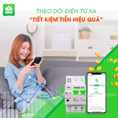 Aptomat Thông Minh Đo Năng Lượng HUNONIC Notec - HNATME