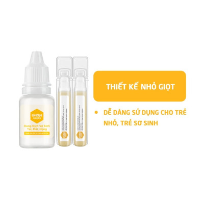 Dung Dịch Vệ Sinh Tai Mũi Họng Livespo Navax Kids Giúp Giảm Sổ Mũi, Nghẹt Mũi Cho Trẻ Sơ Sinh (Hộp 5 Ống)
