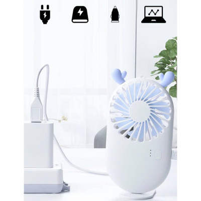 Quạt Mini Để Bàn, Quạt Tích Điện Sạc USB - Quạt Cầm Tay Tốc Độ, Điều Chỉnh Hướng Gió Xoay 360 Độ, Kiểu Dáng Sang Trọng , Không Gây Ồn, Pin Sạc - Giao Màu Ngẫu Nhiên - Hàng Nhập Khẩu