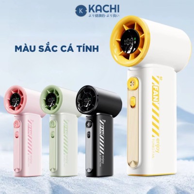 Quạt Phản Lực Cầm Tay Kachi MK406 – Pin 4000mAh, Gió Mạnh Gấp 1.5 Lần - Hàng chính hãng