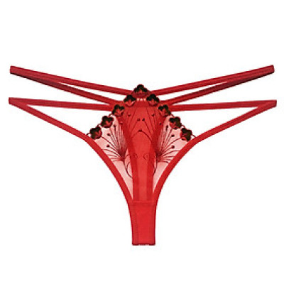 Quần lót nữ thêu ren lọt khe 2 dây nhiều màu