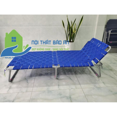 Giường xếp vải dù khung sắt cỡ lớn GX03 (RỘNG75CM X DÀI1M9)