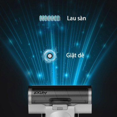 Máy hút bụi lau nhà airbot iClean Pro tích hợp tự động giặt Dẻ, 3 công việc trong 1, hút và lau chuyên sâu, hàng chính hãng