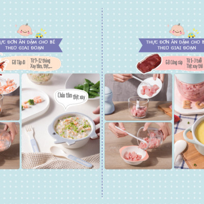 Máy Xay Thực Phẩm Đa Năng, Máy Xay Ăn Dặm BEAR GR-B03V2 Xay Cực Êm An Toàn Vệ Sinh, Dung Tích 0.3 Lít Công Suất 120 W - Hàng Chính Hãng