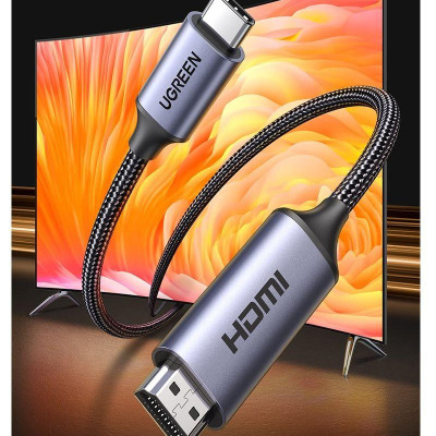 Ugreen UG90451CM565TK 1.5M 8K60Hz 4K144Hz Cáp chuyển USB-C sang HDMI 2.1 Màu Đen - HÀNG CHÍNH HÃNG