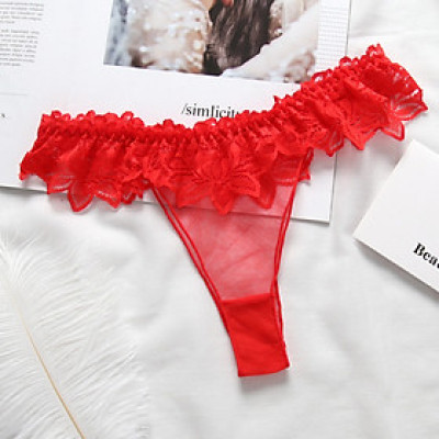 Quần lót cạp thấp phối ren xuyên thấu quyến rũ cho nữ