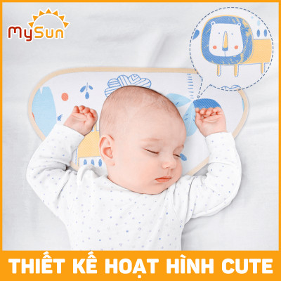 Khăn lót đầu cho bé sơ sinh gối ngủ thấm hút mồ hôi trẻ em MySun