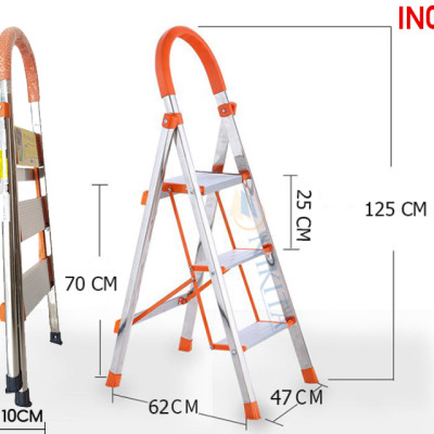 Thang nhôm tay vịn khung INOX Nikita NKT-IN03