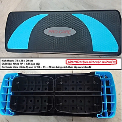 Bục nhảy aerobic Đài Loan PRO-CARE Jump Step - Loại trung (Kích thước: 78 x 28 x 20 cm)