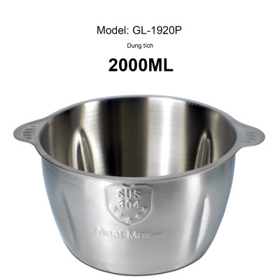 Máy xay thịt Gali GL-1920P Dung tích 2 Lít, Motor 100% bằng đồng, có 2 tốc độ xay. Hàng chính hãng chất lượng cao, bảo hành 24 tháng