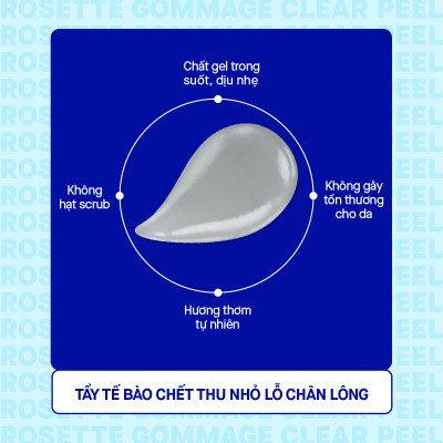 Gel Giúp Loại Bỏ Tế Bào Da Chết Thu Nhỏ Lỗ Chân Lông 120G Rosette Gommage Clear Peel