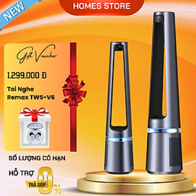 Quạt Không Cánh Kiêm Lọc Không Khí Rowenta Eclipse QU5030F0 Lọc Sạch 99,95% Bụi Mịn Cảm Biến Nhiệt Độ Auto Ồn Cực Thấp Công Suất 33 W - Hàng Nhập Đức