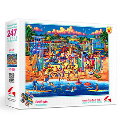 Tranh xếp Hình Tia Sáng- Lướt ván (247 Mảnh Ghép)