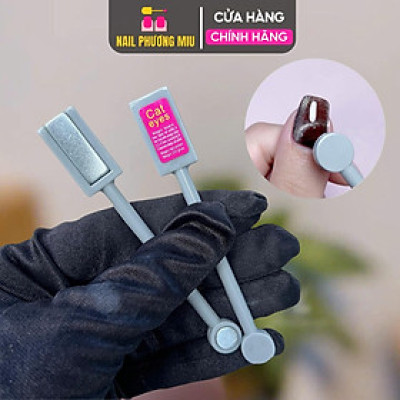 Nam Châm Tạo Mắt Mèo cây 2 Đầu Vuông Tròn Cat Eyes 8cm Làm Nail, Lực Hút Mạnh, Tạo Hiệu Ứng 3D Cho Móng Kết Hợp Với Sơn Gel Nữ Women