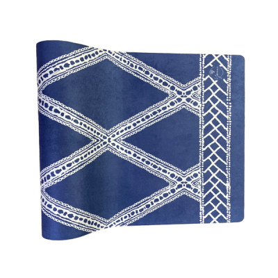 Thảm tập yoga chính hãng Yvonne, Blue Navy (TẶNG KÈM 3 PHẦN QUÀ) dày 6mm bề mặt nhám, siêu bám, chống trơn trượt, thấm hút mồ hôi, càng nhiều mồ hôi càng bám, dễ vệ sinh, bề đẹp, sang trọng