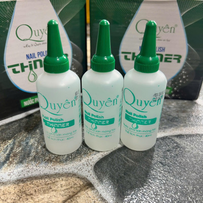 Nước Pha Sơn Móng Tay QUYÊN Cao Cấp 40ml Chai Nắp Nhọn Xanh Pha Loãng Sơn Gel Sơn Thạch Ombre Đều Màu Nhanh Chóng Nữ Women