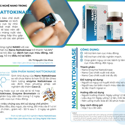 NANO NATTOKINASE - ĐÁNH TAN CỤC MÁU ĐÔNG, PHÒNG NGỪA ĐỘT QUỴ