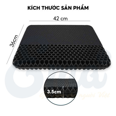 Đệm ngồi 3D Silicon thoáng khí Ema thế hệ 2, Giảm áp lực lên mông, giảm đau mông, ê mông